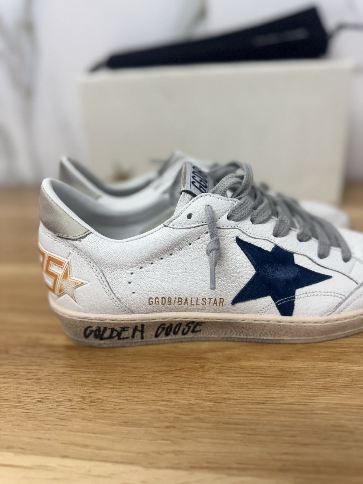 Golden Goose Ball Star White Blu Ice    Luxury Golden Goose Uomo 45