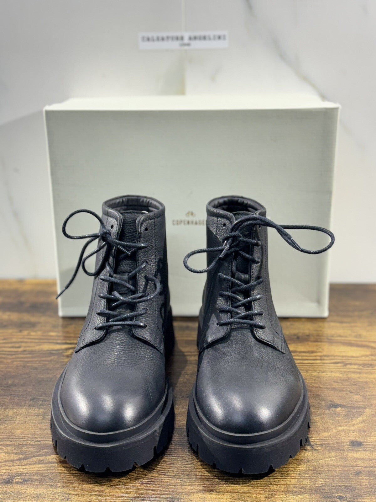 Copenhagen Anfibio  Boot Uomo  Causal Men Shoes Extra Light Pelle Nero 44