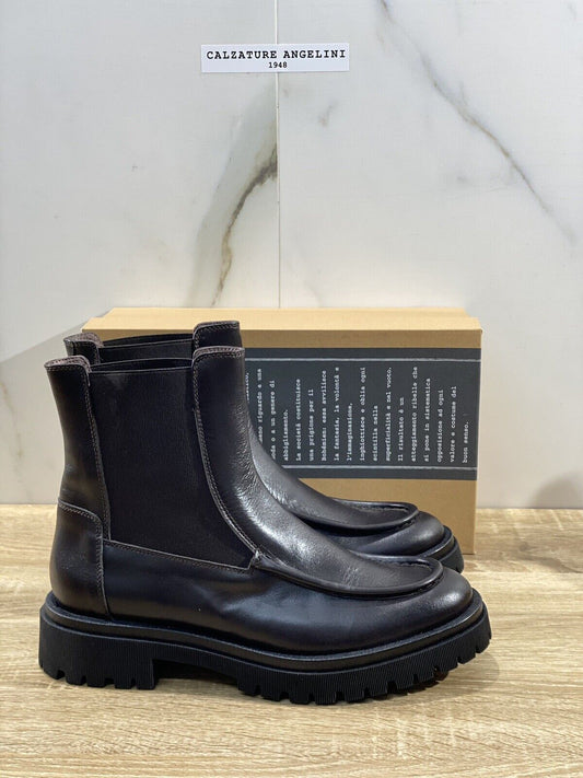 Le Bohemien chelsea boot donna pelle tdm combat boot made in italy 39