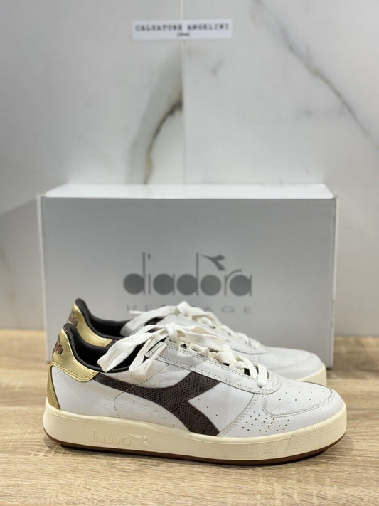 Diadora Heritage Sneaker Uomo B.Elite S L Pelle  Bianca Sneaker 40