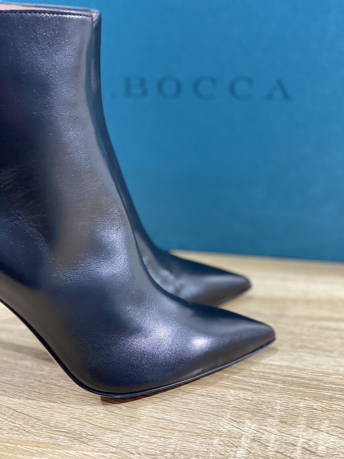 A.Bocca Stivaletto Donna In Pelle Nera AB2074 Con Tacco Luxury Donna 37.5