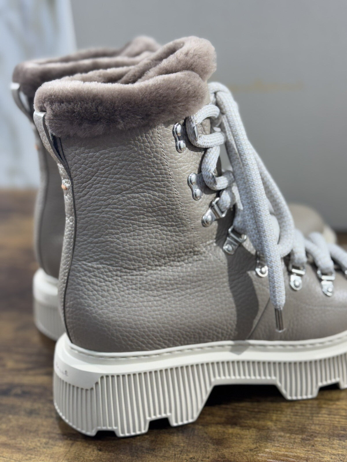 Santoni Mountain  Boot Donna Pelle Light   Casual Luxury Boot Woman Santoni 38