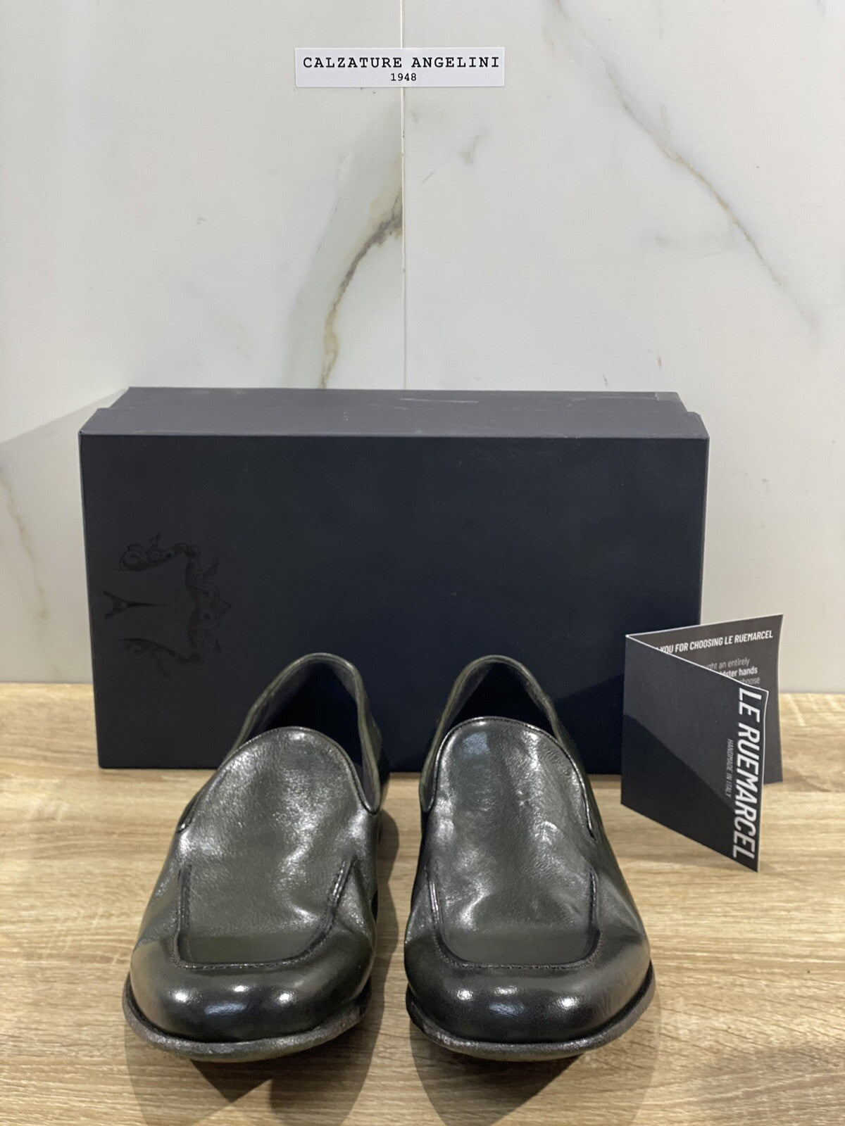 Le Rue Marcel Mocassino Uomo In Pelle Verdone Fully Made In Italy 44