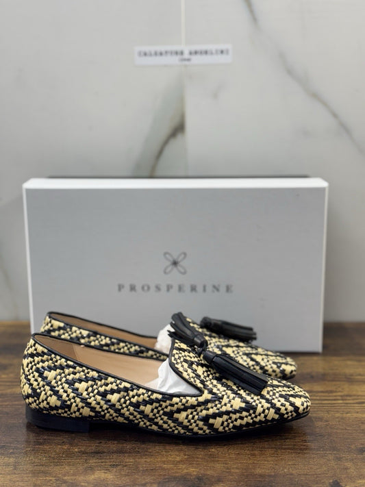 Prosperine Ballerina  Pelle Nero Beige Con Tacco Causal Donna 37.5