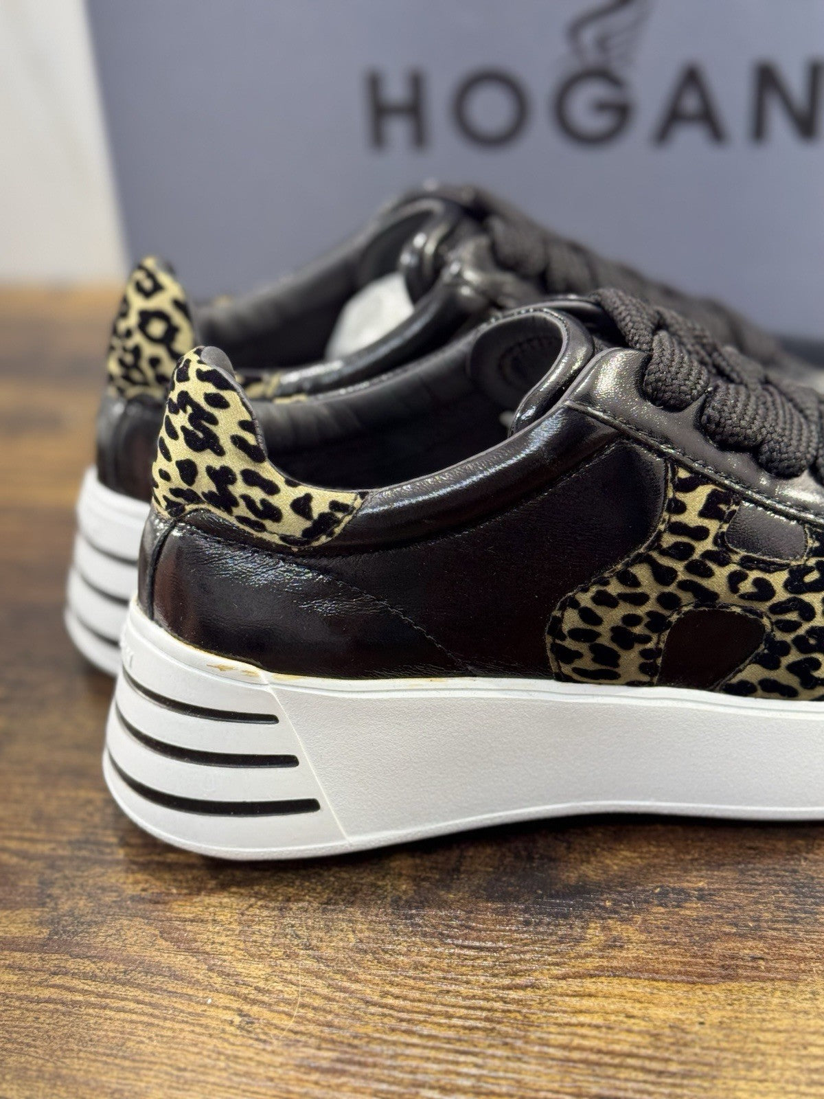 Hogan Rebel H564 Sneaker Pelle Nera  Casual Hogan Donna 36