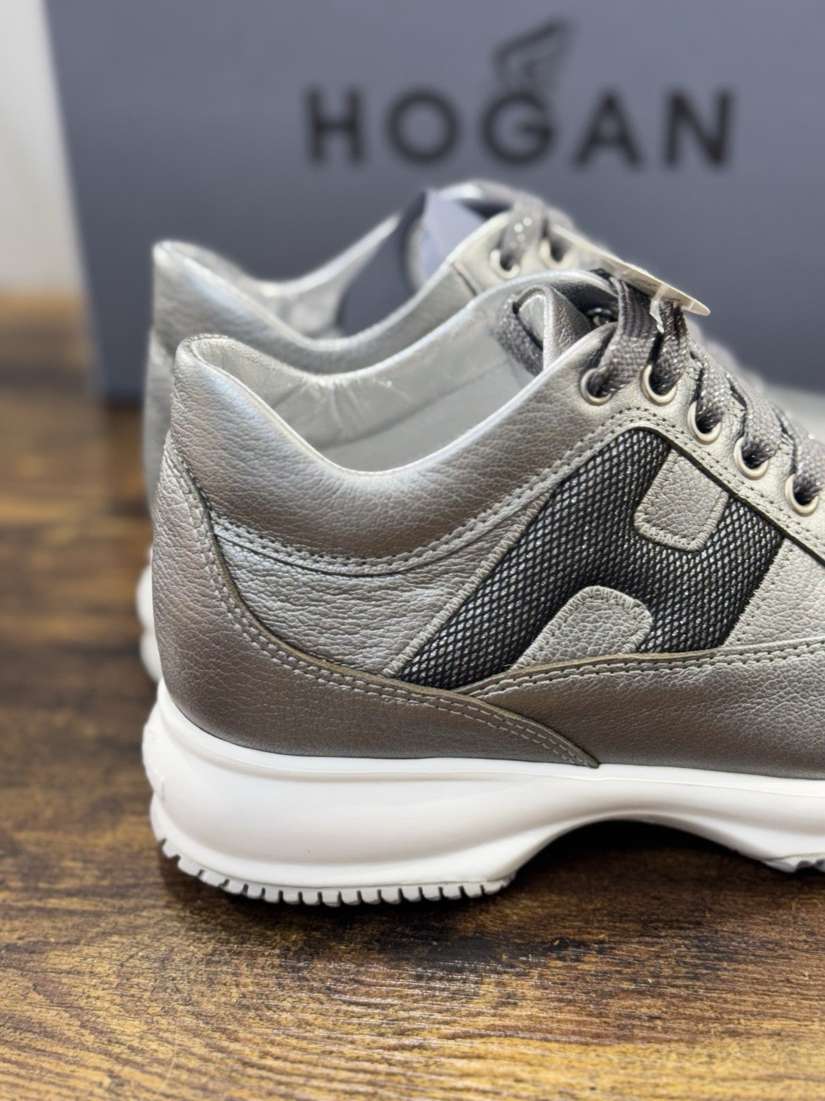 Hogan Interactive Pelle Argento Grigio Casual Hogan Donna 36