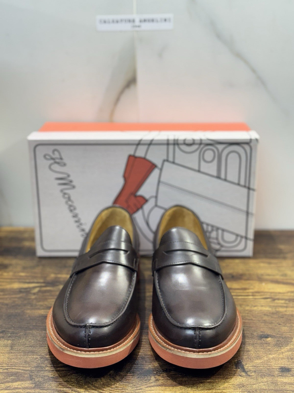 Il Mocassino Modello Weston Pelle Marrone Fatto In Italia Uomo 43
