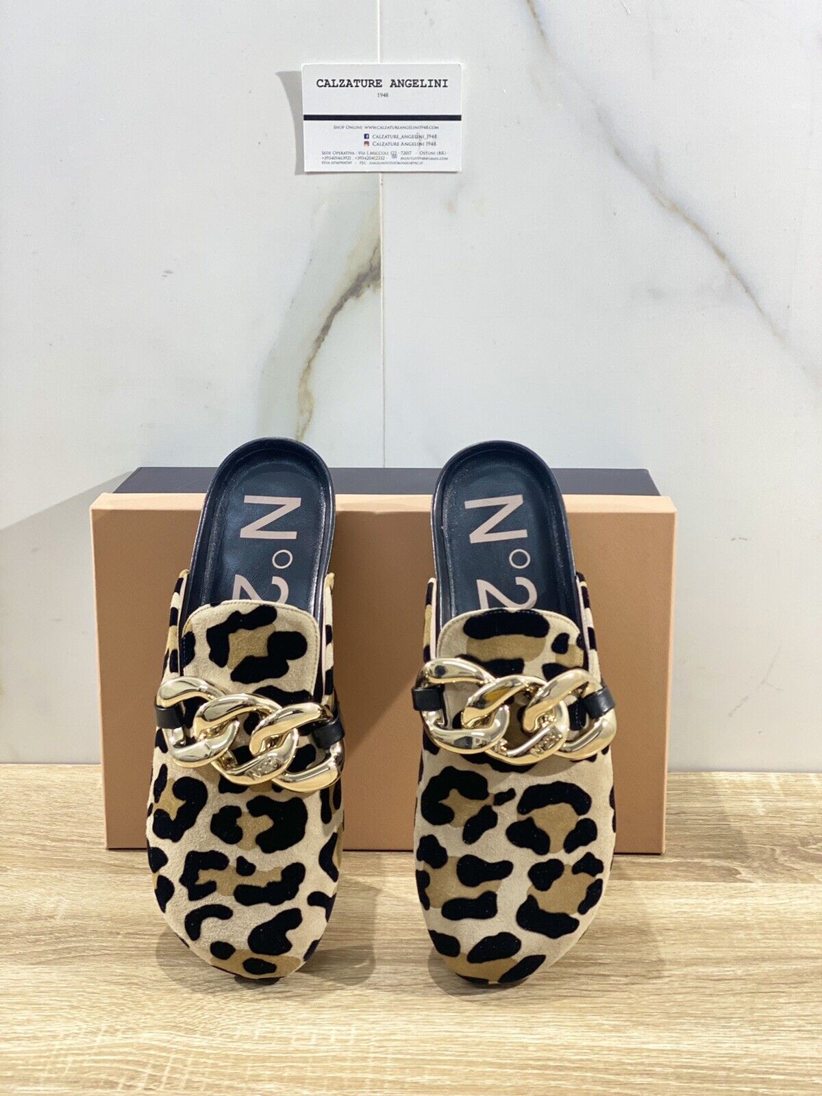 N21 Scarpa Donna Slippers Leopard Luxury Woman Shoes N21 36