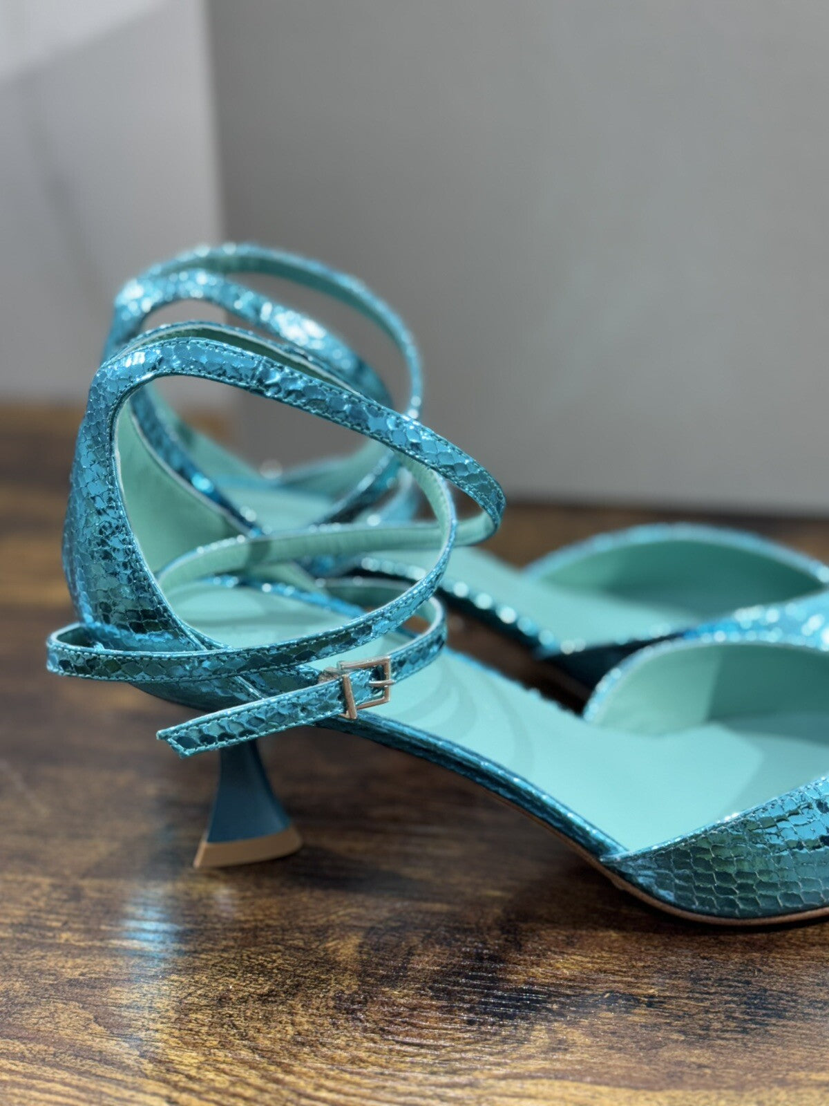 Sergio Levantesi Sling Back Celeste        Luxury Woman Sandal 41