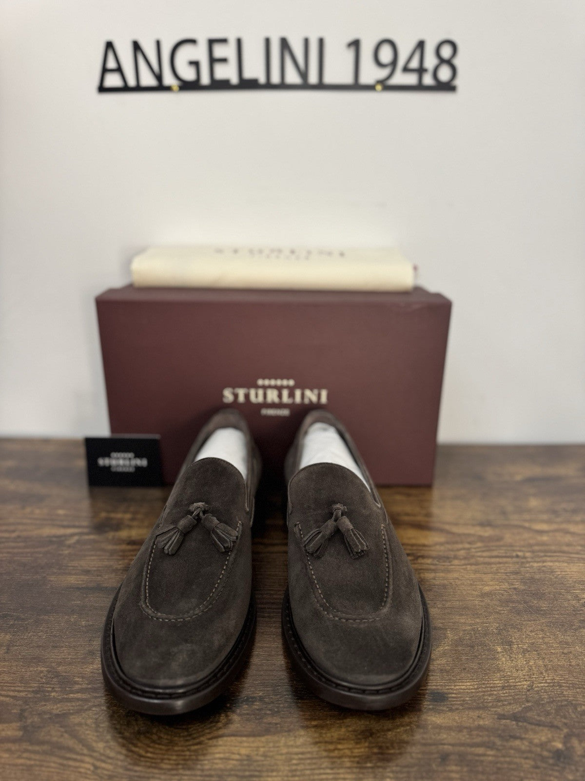 Sturlini  Mocassino Suede Marrone Tassel Loafer      Luxury Scarpa Uomo 42