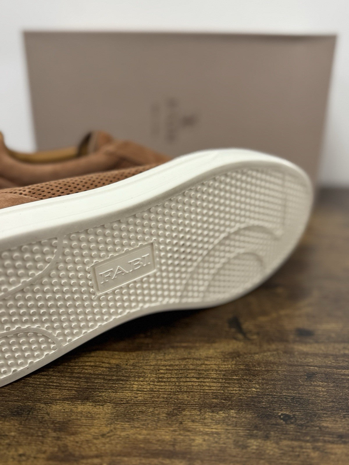 Fabi Sneaker Slip On Suede Cuoio Traforata Casual Uomo 43