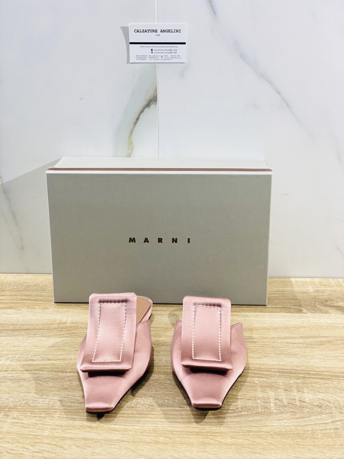 Marni Sabot Donna In Raso Rosa Luxury Marni Shoes Woman TV564 40