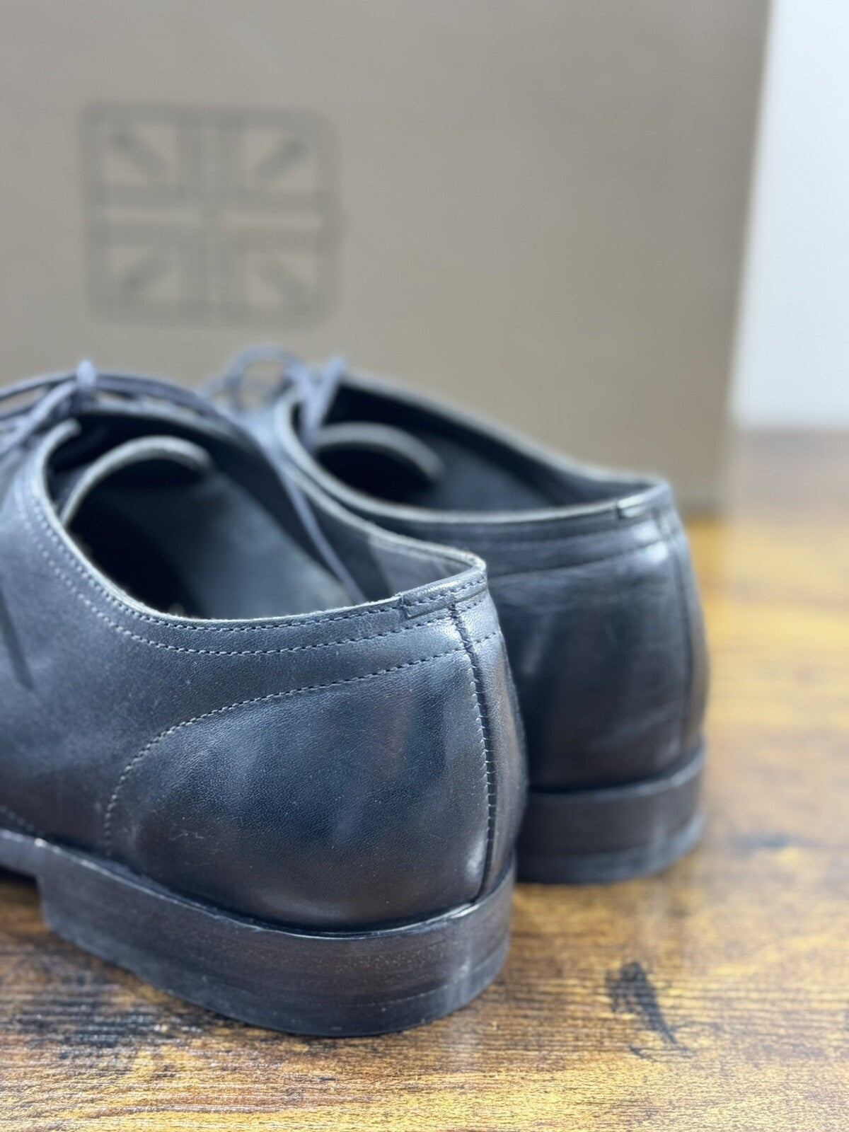 Pantanetti Scarpa   Uomo Derby Pelle Blu Luxury Handmade Pantanetti Men Shoes 39