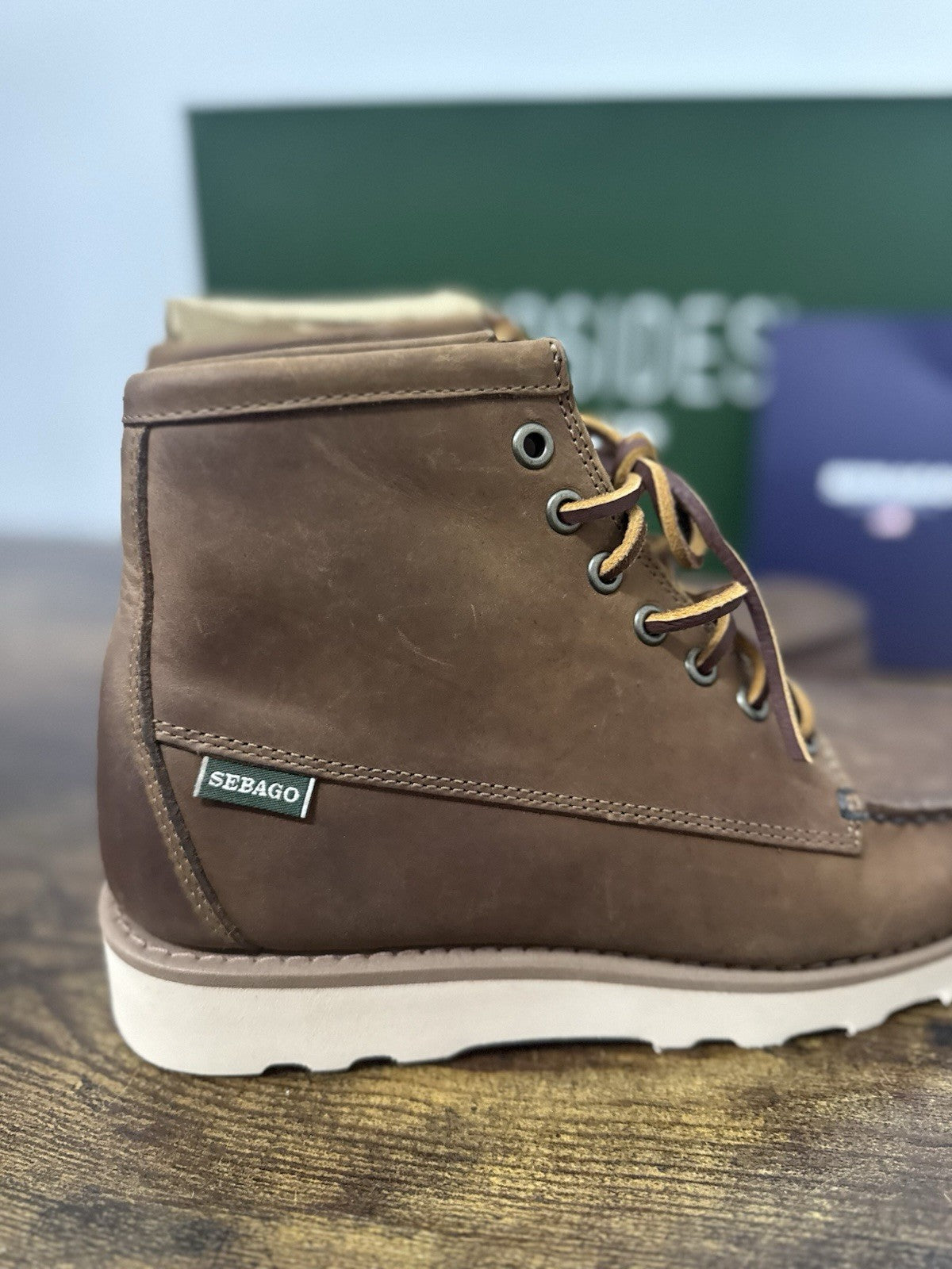 Sebago Tala Mid Pelle Brown Tan Boot Casual Sebago Uomo 42