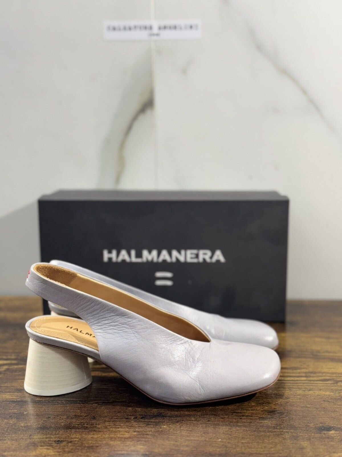 Halmanera Sling Back   Donna        In Pelle Lilac  Soft  Luxury Shoes 36