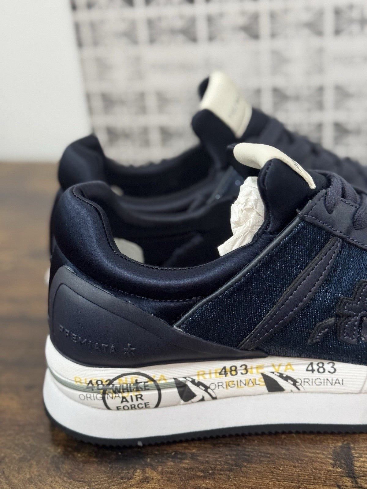 Premiata Sneaker Liz Blu  Tessuto E  Pelle    Casual Premiata Scarpa Donna 39