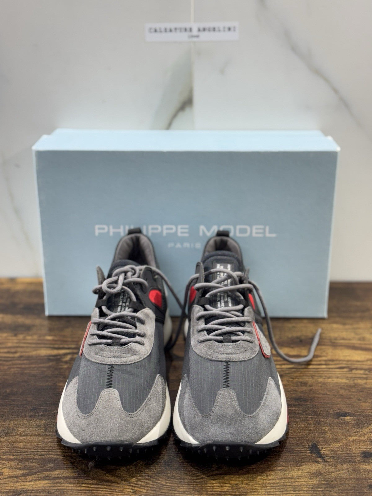 Philippe Model  Royale  Sneaker Pelle Grey   Casual Uomo 43