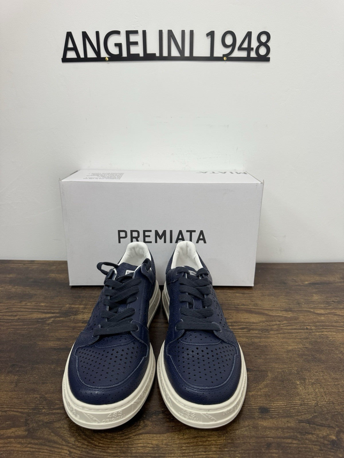Premiata Quinn Sneaker Pelle Blu Casual Premiata Uomo 43