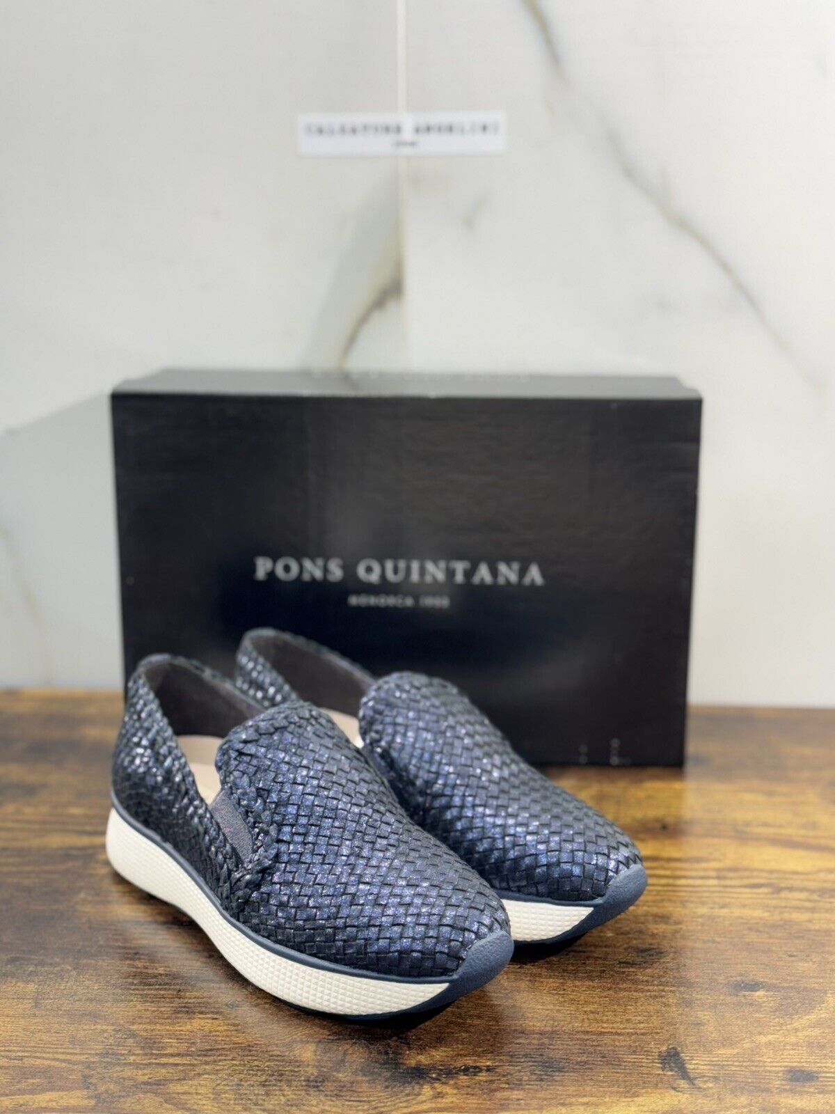 Pons Quintana Mocassino  Donna  Pelle Blu      Handmade    35