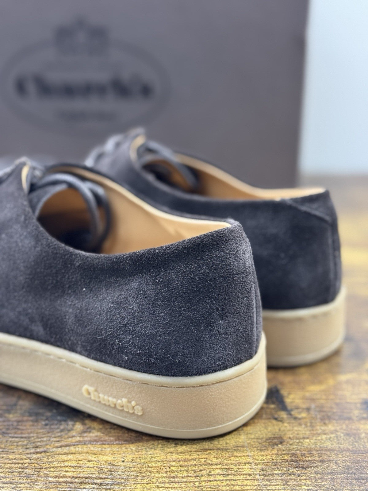 Church’s Scarpa Stringata In Suede Ebony Nocton Luxury Uomo 42