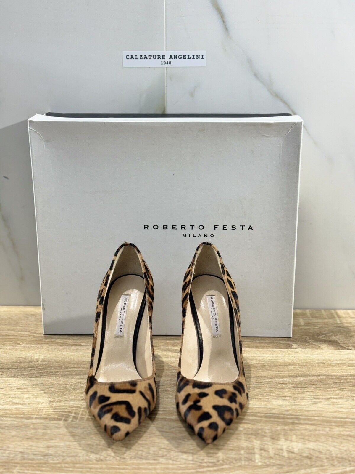 Roberto Festa Décolleté Donna Leopard Con Tacco Luxury Shoes 39