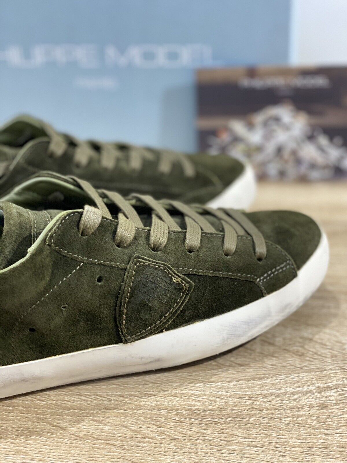 Philippe Model Paris  L  U Sneaker Uomo Suede Militare 40