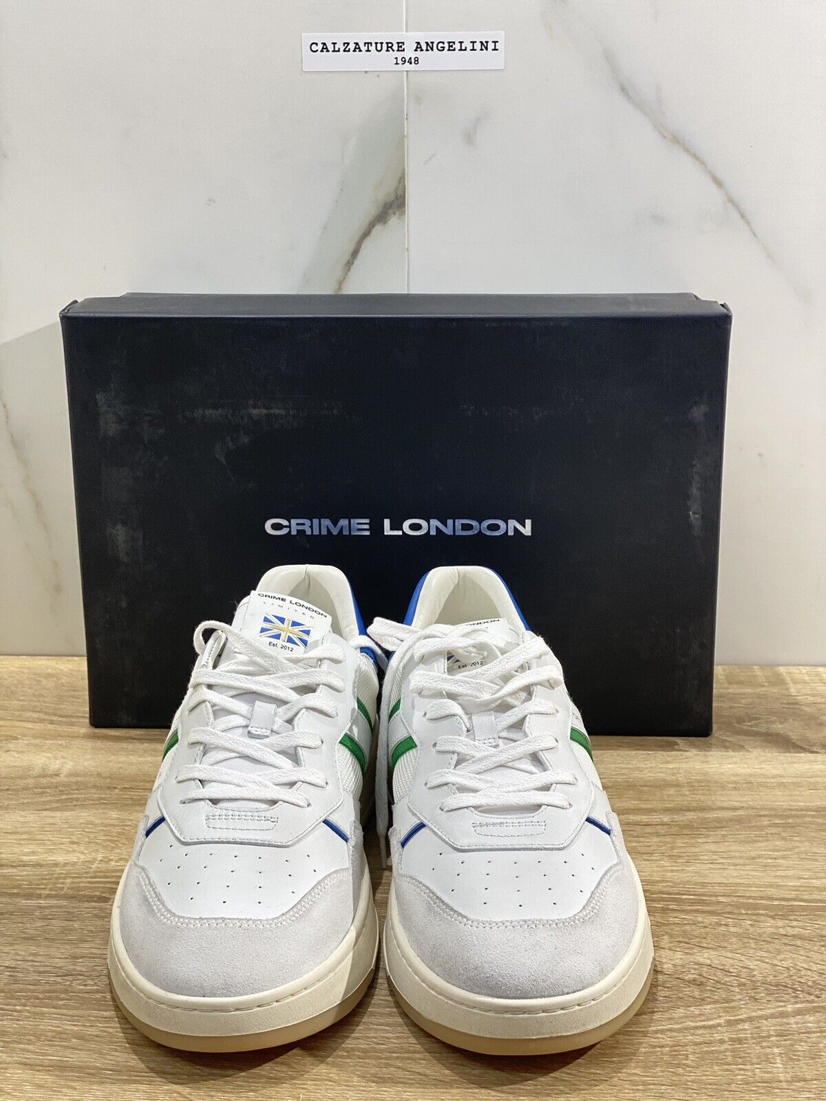 Crime London Sneaker Uomo Limited Bianca Pelle Casual Sneaker 44