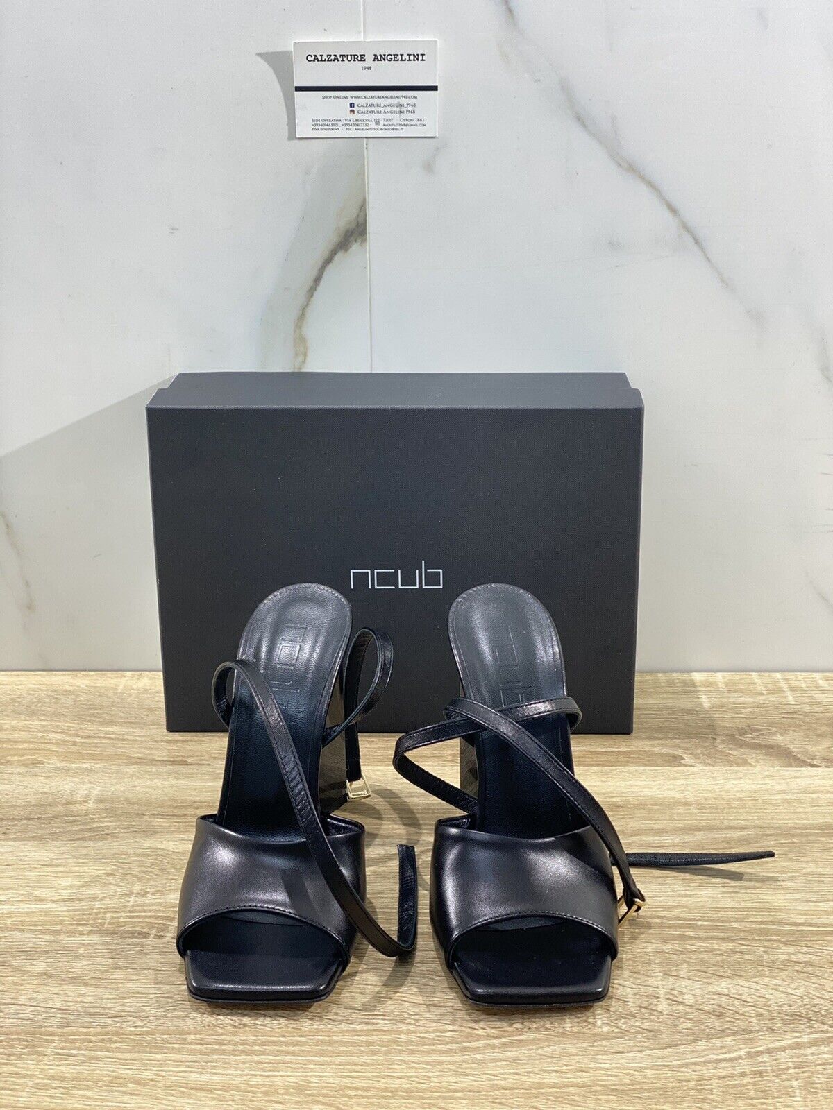 Ncub Sandalo donna Wendy 19   luxury sandal NCub Pelle Nera 41