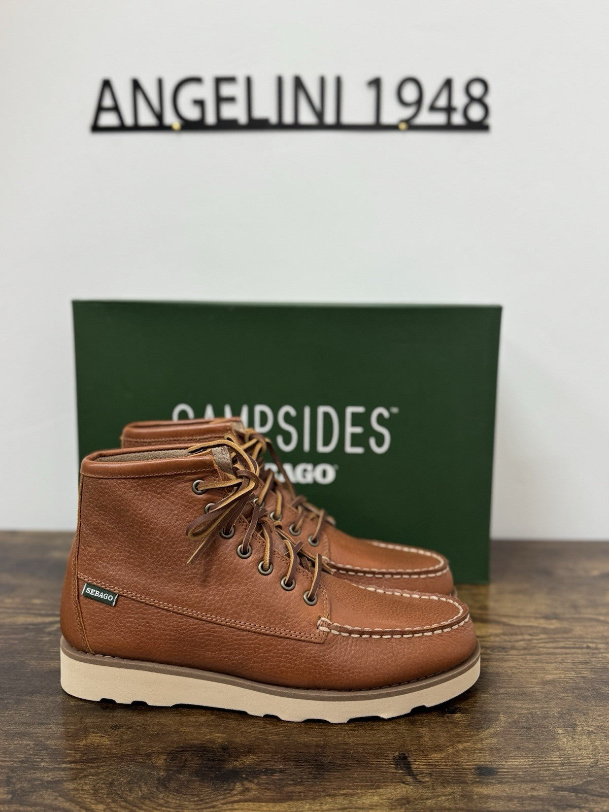 Sebago Tala Mid Pelle Brown Martellata  Boot Casual Sebago Uomo 41.5