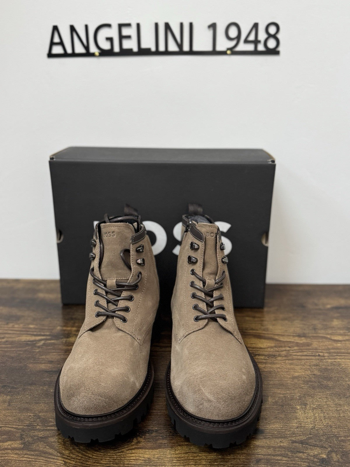 Boss Stivaletto Uomo Suede Beige Casual Boot Extra light Uomo 44