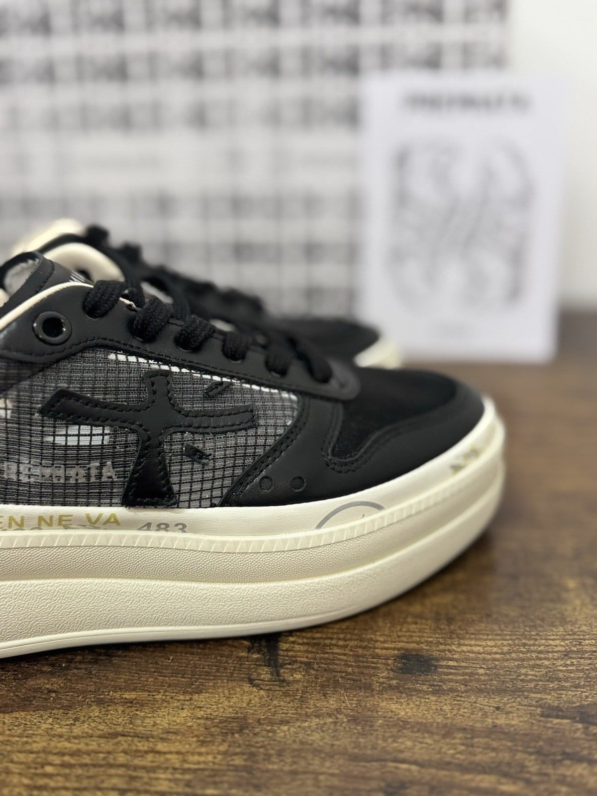 Premiata Micol  Sneaker Pelle Nera Rete   Casual Premiata Donna 38