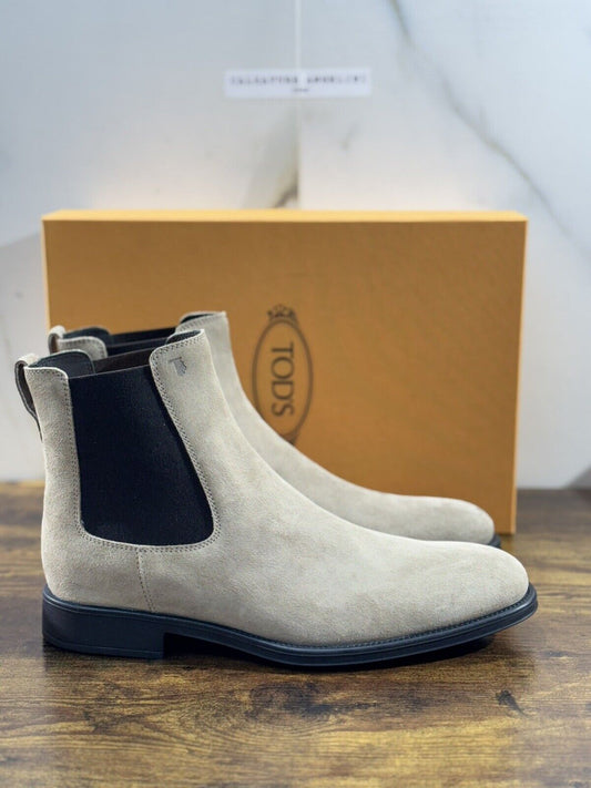 Tod’s Chelsea Boot  uomo suede Tortora  luxury tod’s men boot 41