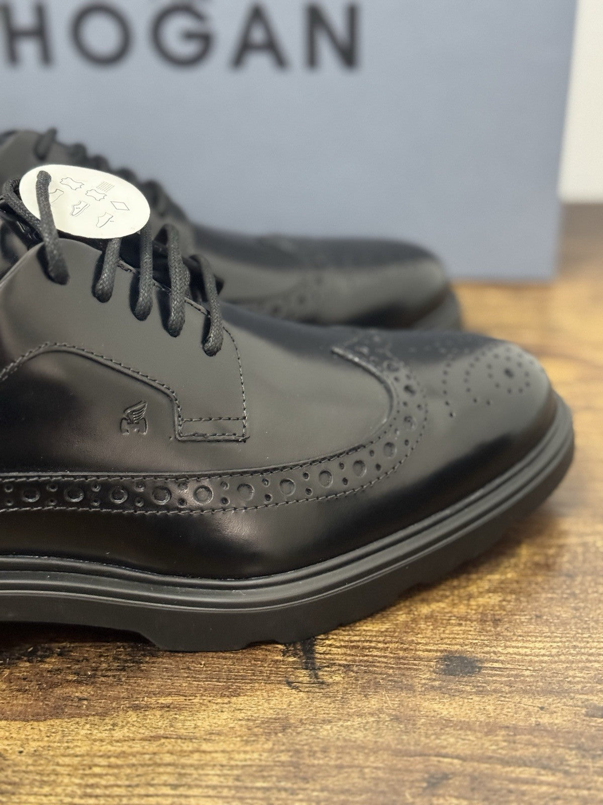 Hogan Derby Pelle Nera  Memory Foam Hogan Business Uomo 40