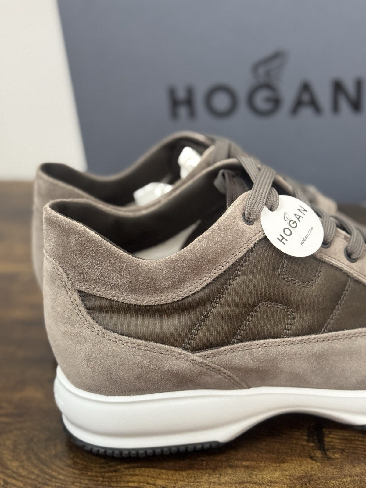 Hogan Interactive Icon Pelle Suede Tortora   Casual Sneaker Hogan Uomo 42