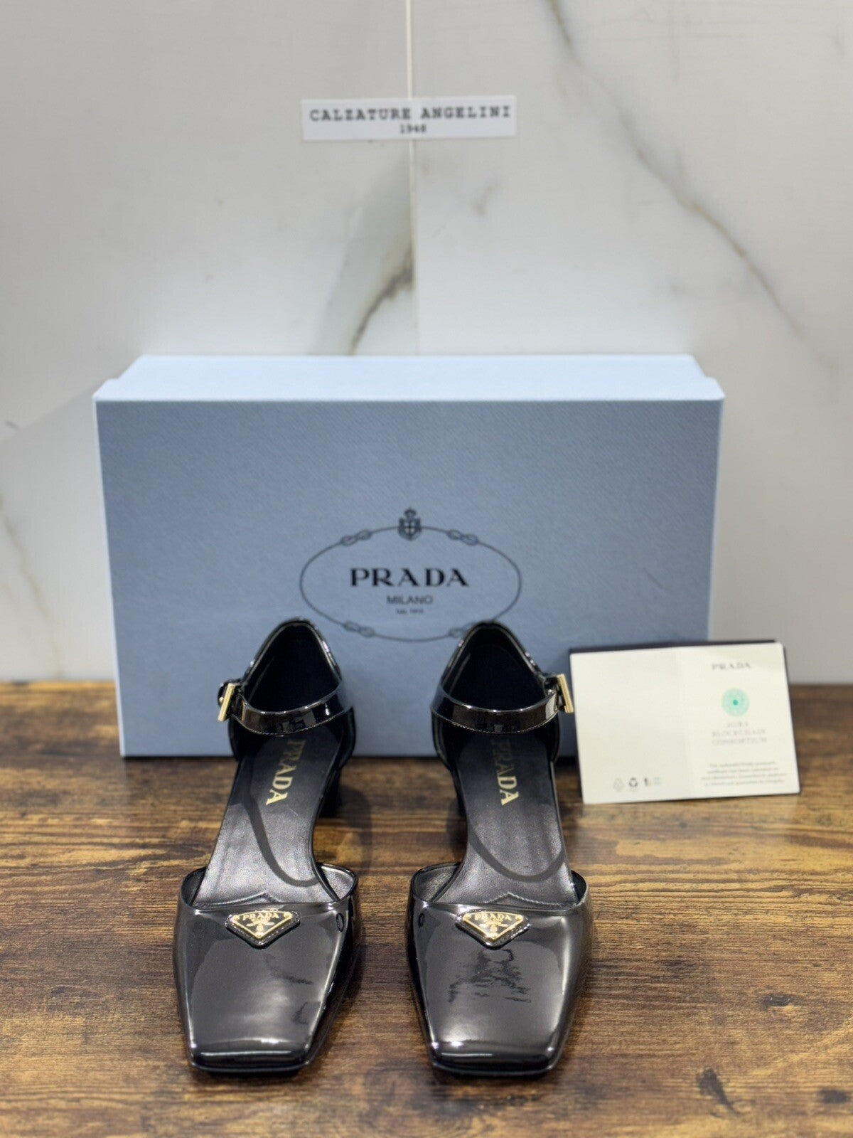 Prada Pumps In Vernice Nera Donna Luxury Woman Prada Shoe 38.5