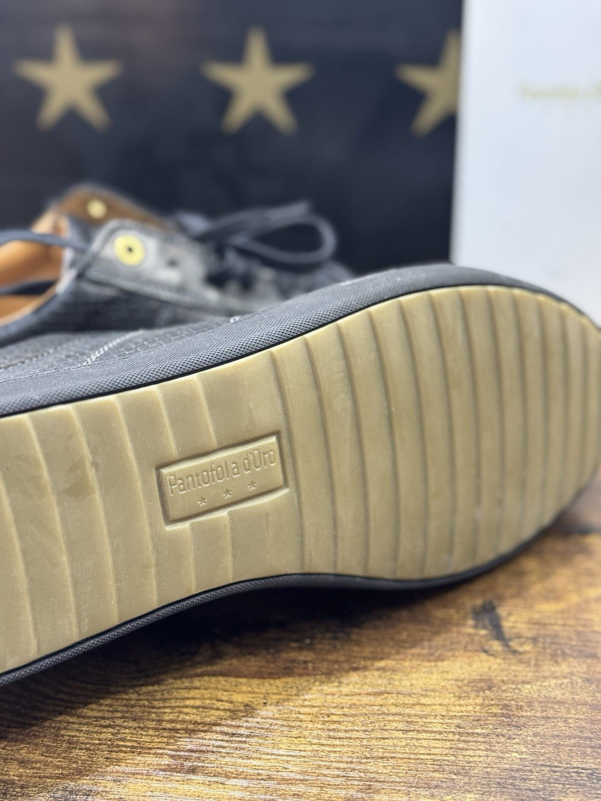 Pantofola D’oro Sneaker  Canaverse      Pelle Nera   Casual Scarpa  Uomo 45