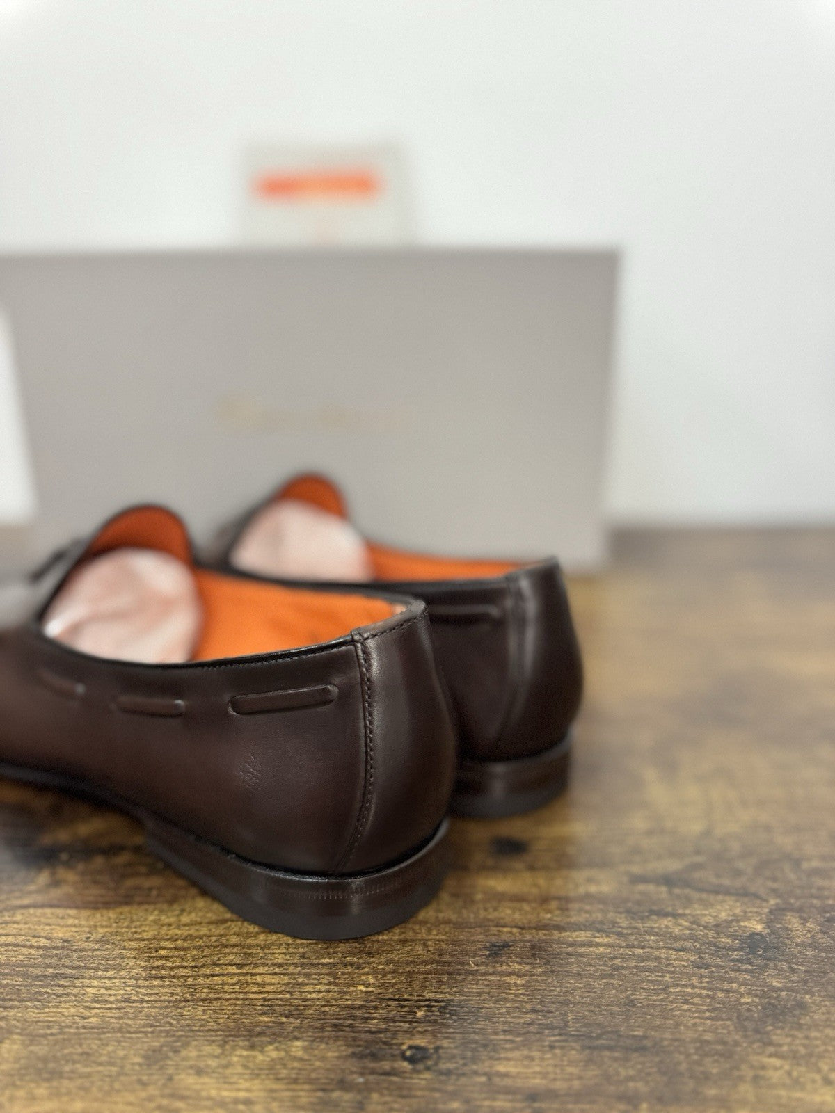 Santoni Mocassino Tassel  Pelle Brown Dark    Luxury Santoni Uomo 41