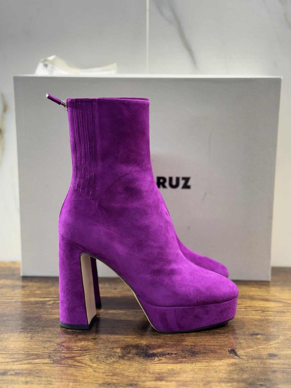 Lola Cruz stivaleletto Donna In Pelle Suede Viola   luxury boot woman 40