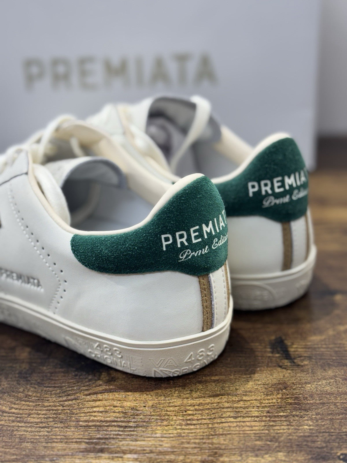 Premiata Steven Sneaker Pelle Bianca Casual Premiata Scarpa Uomo 43