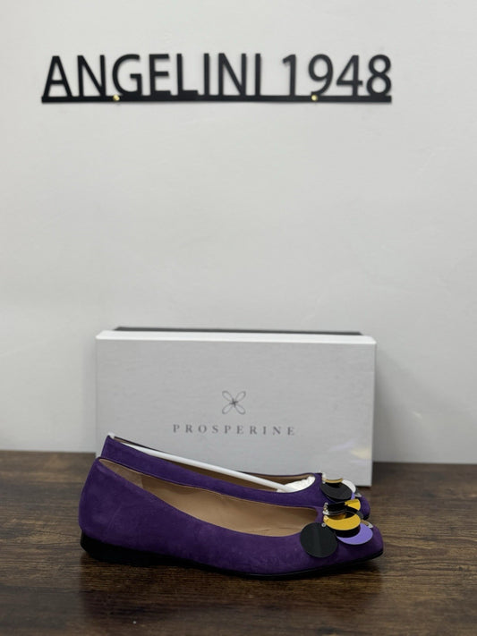Prosperine Ballerina  Suede Viola Flat  Scarpa Donna 37