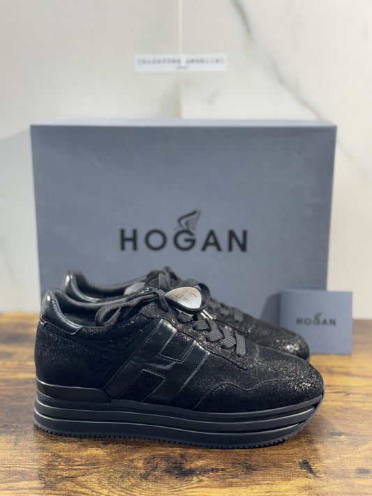 Hogan MIDI Platform  sneaker Donna  extra light Nero   pelle 40