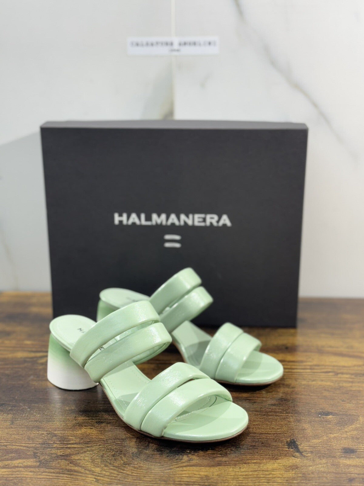 Halmanera Sandalo   Donna Goss        In Pelle Aloe  Soft  Luxury Shoes 41