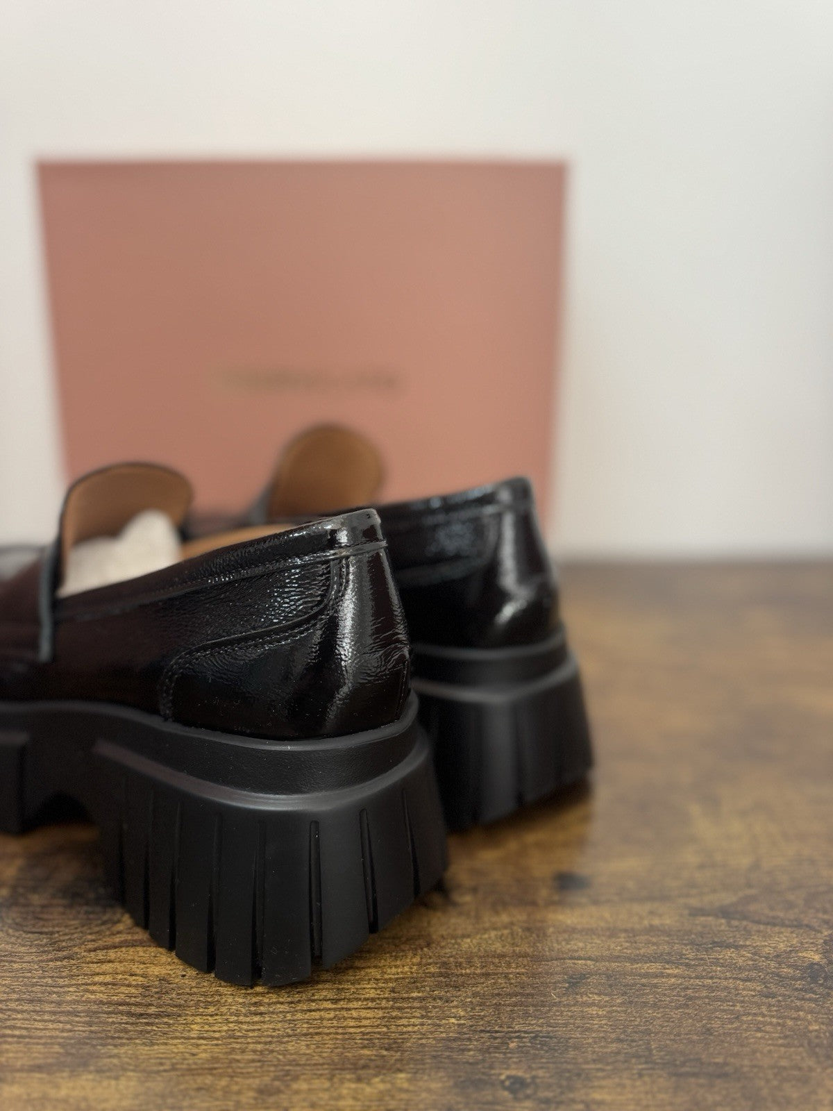 Bervicato Mocassino Pelle Nero Zeppa Extra Light Casual Donna 35