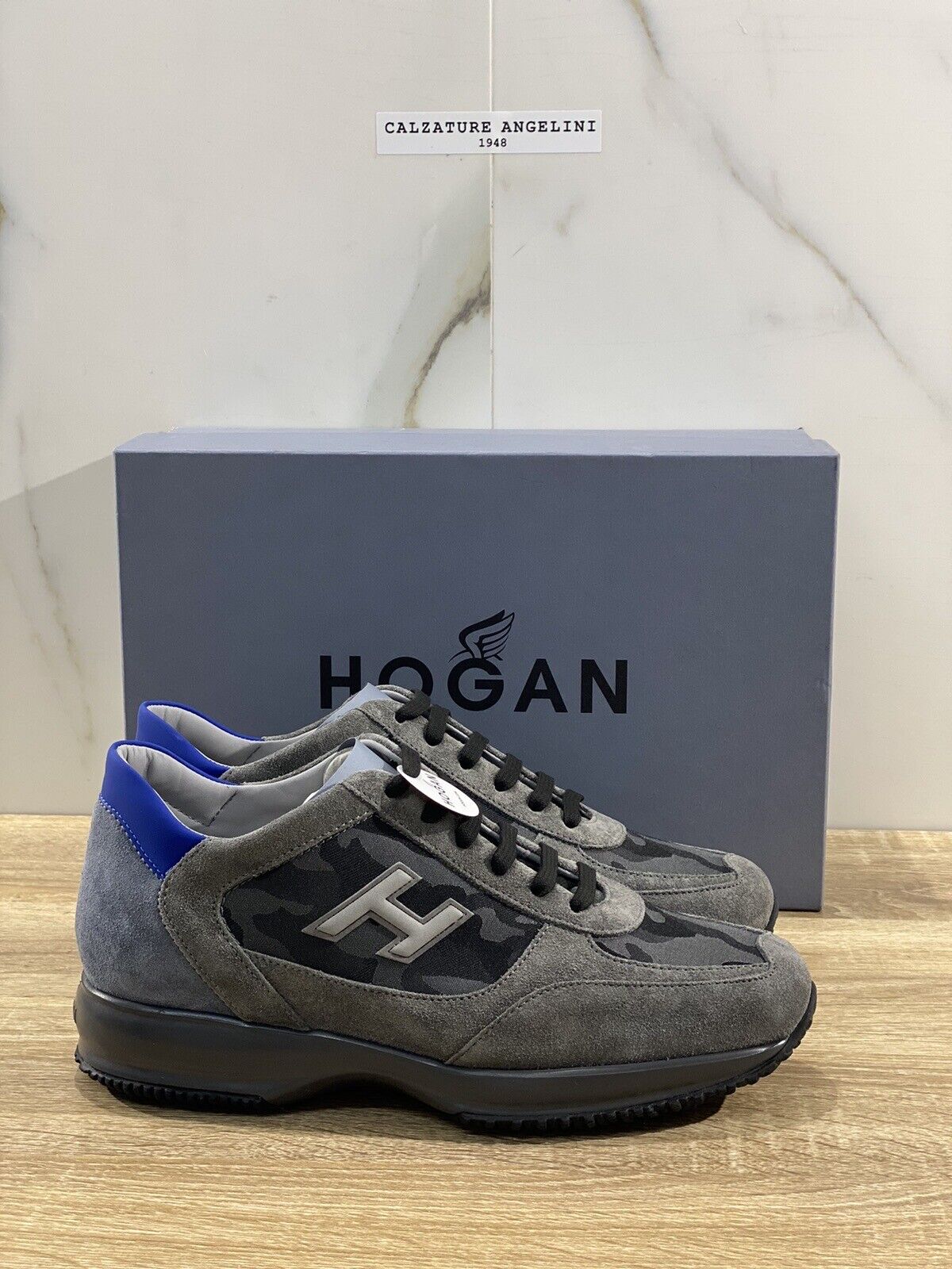 Hogan Interactive uomo suede Grey Camouflage luxury casual hogan shoes 42