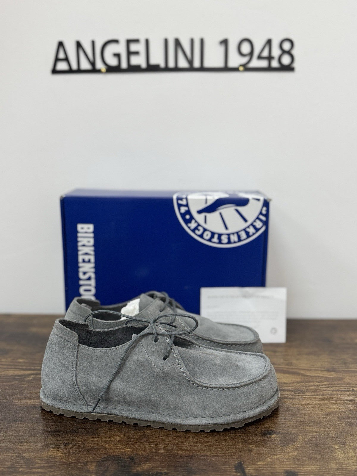 Birkenstock Utti Lace Suede Basalt Grey Scarpa Uomo 40