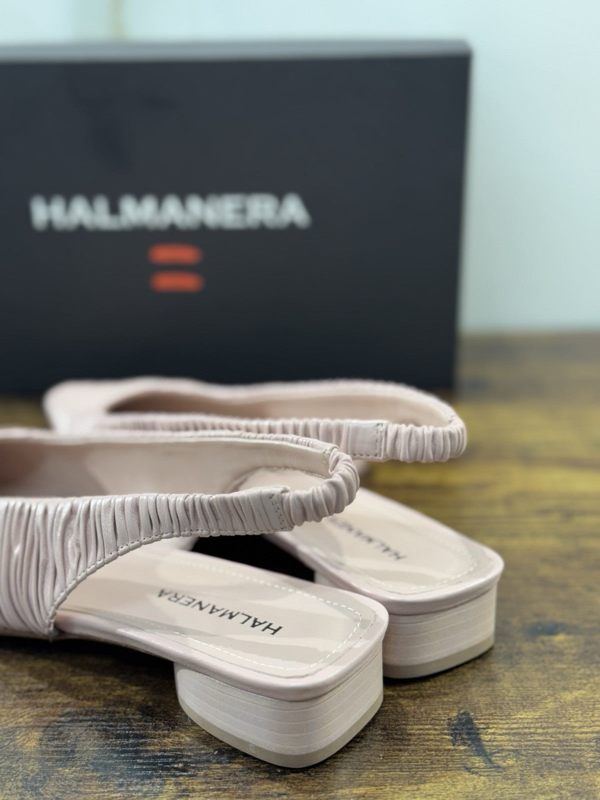 HALMANERA Sling Back Pelle Cipria   Luxury Made In Italy Donna 41