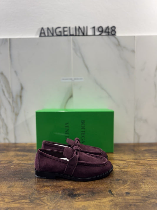 Bottega Veneta Mocassino Astaire Suede Dark Barolo Luxury Donna 38 