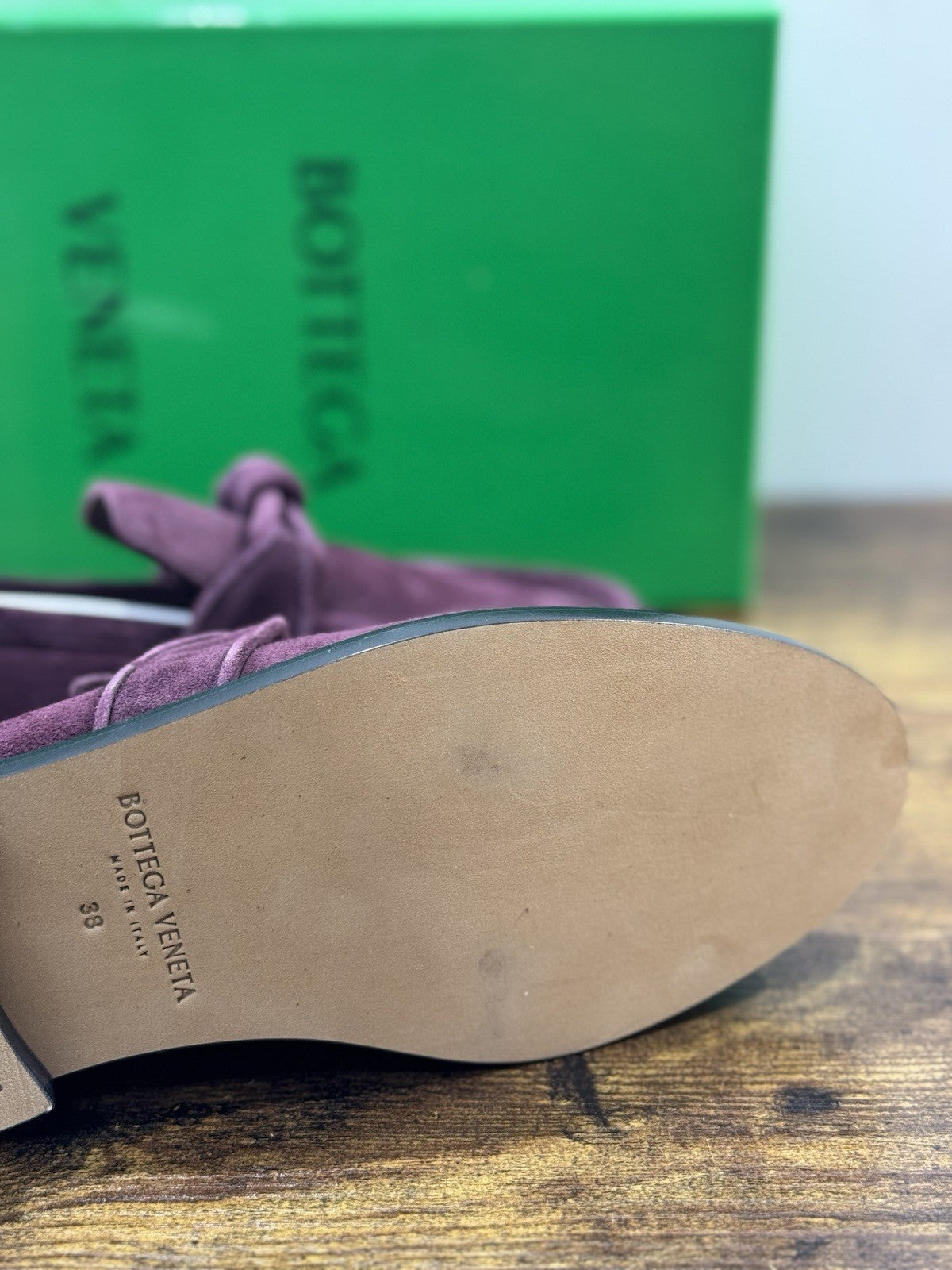 Bottega Veneta Mocassino Astaire Suede Dark Barolo Luxury Donna 38 