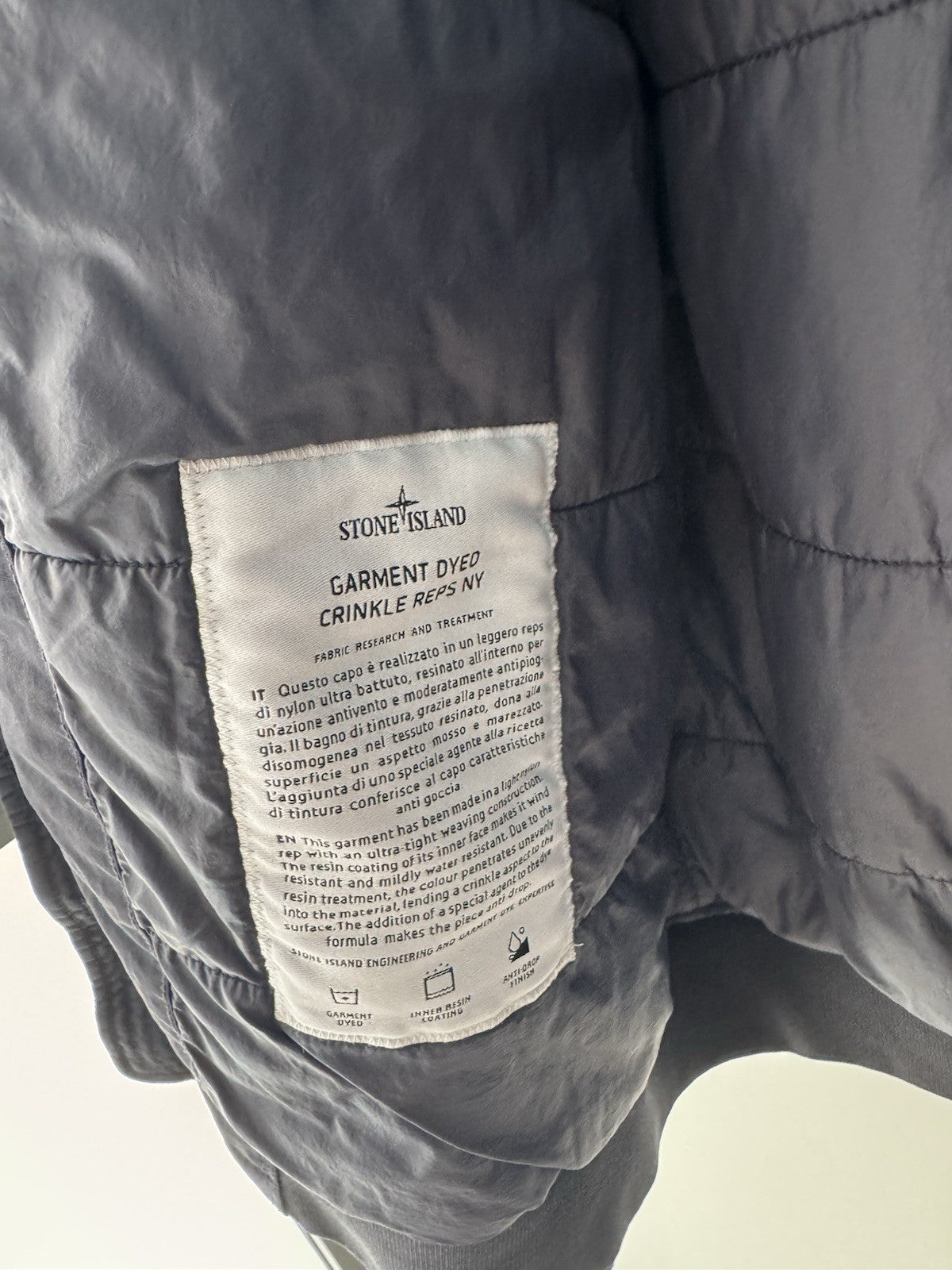 Stone Island Crinkle Reps Ny Primaloft Blu Icon Jacket Uomo XL
