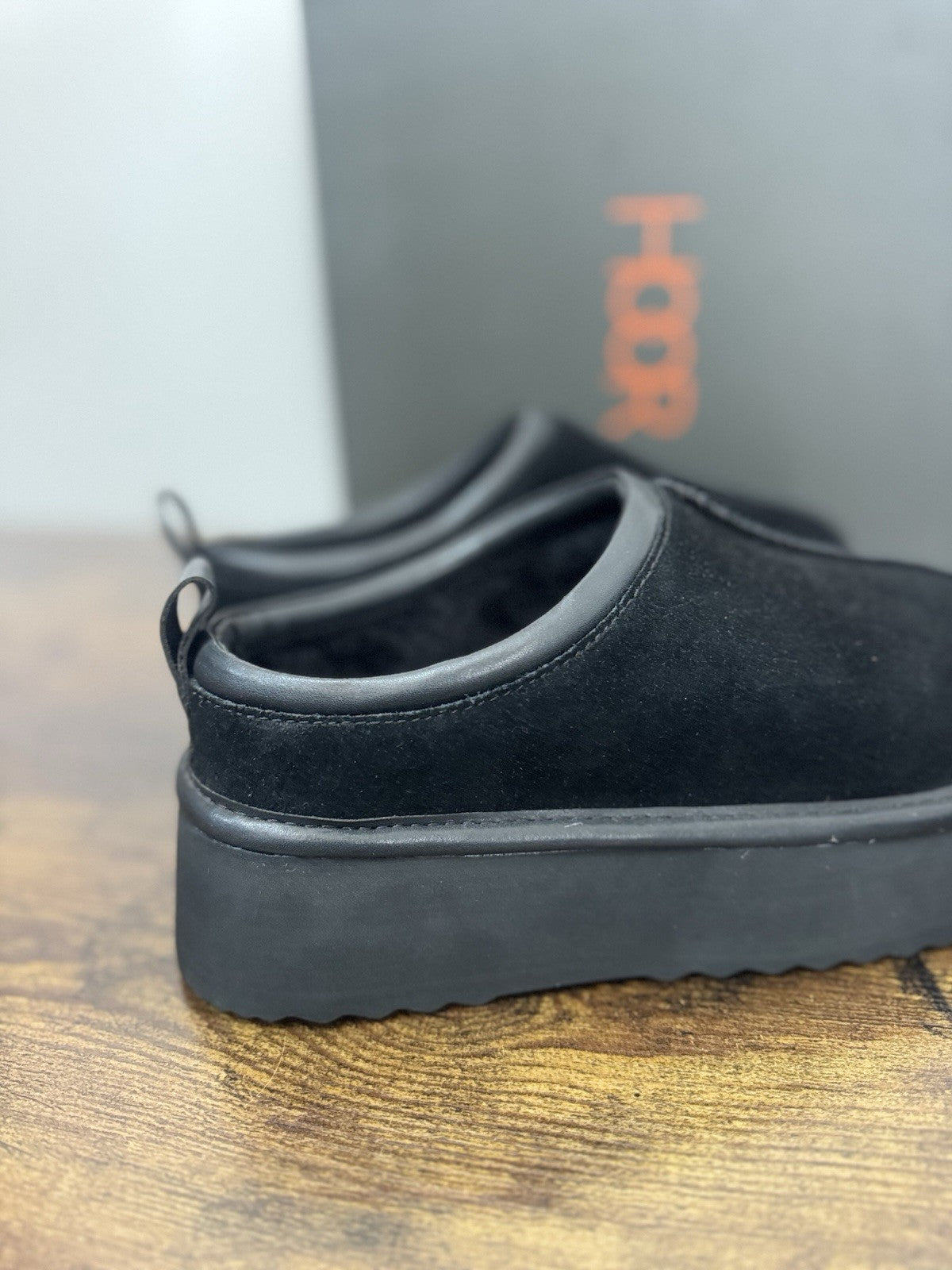 Hoor Sabot Mars Eco Fur Suede Nero  Extra Light  Causal Donna 38